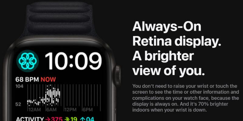 Apple watch content example